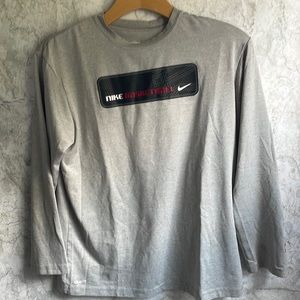 Kids large Nike basketball long sleeve shirt dry fit